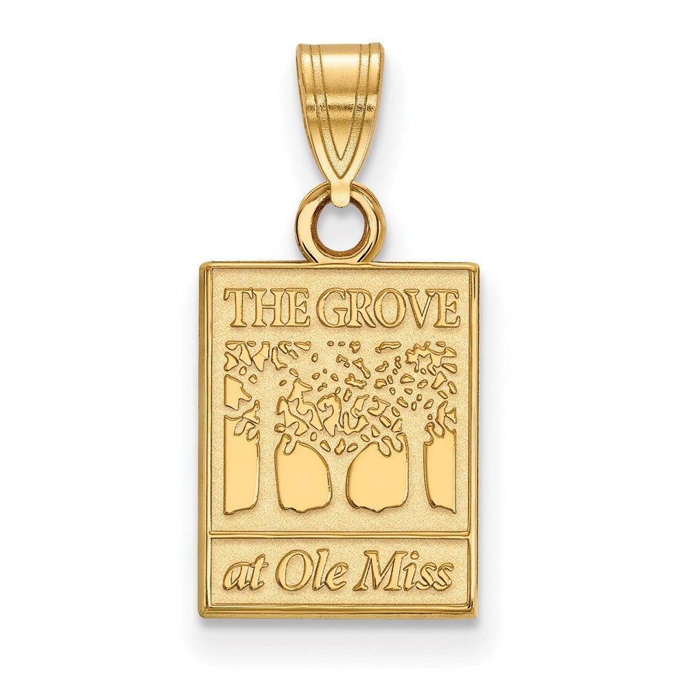 14K Yellow Gold Logoart University Of Mississippi The Grove At Ole Miss Small Pendant