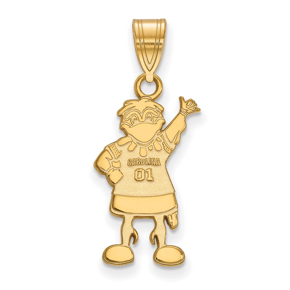 14K Yellow Gold Logoart University Of South Carolina Mascot Large Pendant