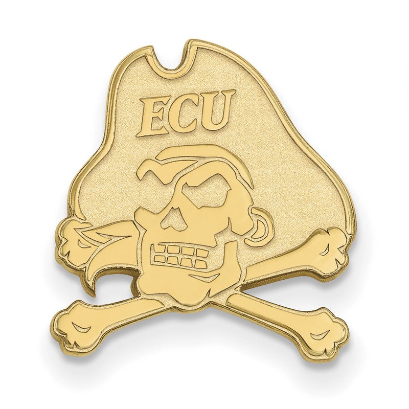 14K Yellow Gold Gold LogoArt East Carolina University Pirate Lapel Pin