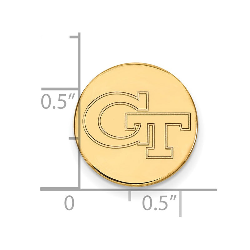 14K Yellow Gold Gold LogoArt Georgia Institute of Technology G-T Lapel Pin