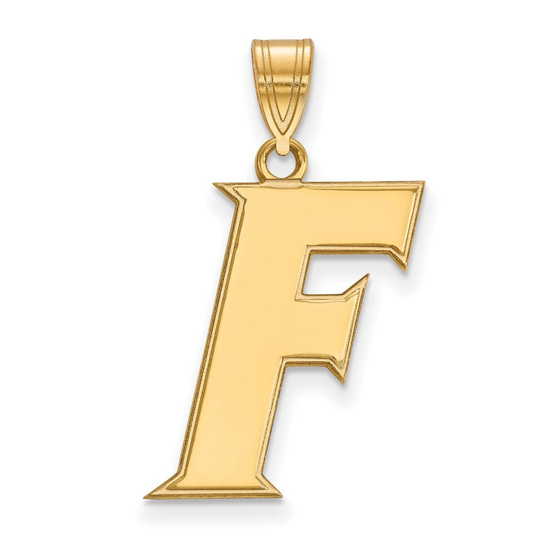 10K Yellow Gold Logoart University Of Florida Letter F Large Pendant