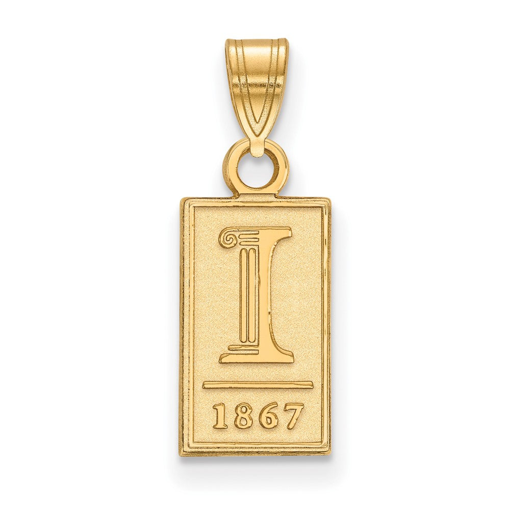 10K Yellow Gold Logoart University Of Illinois I 1867 Small Pendant