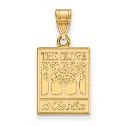 14K Yellow Gold Logoart University Of Mississippi The Grove At Ole Miss Medium Pendant