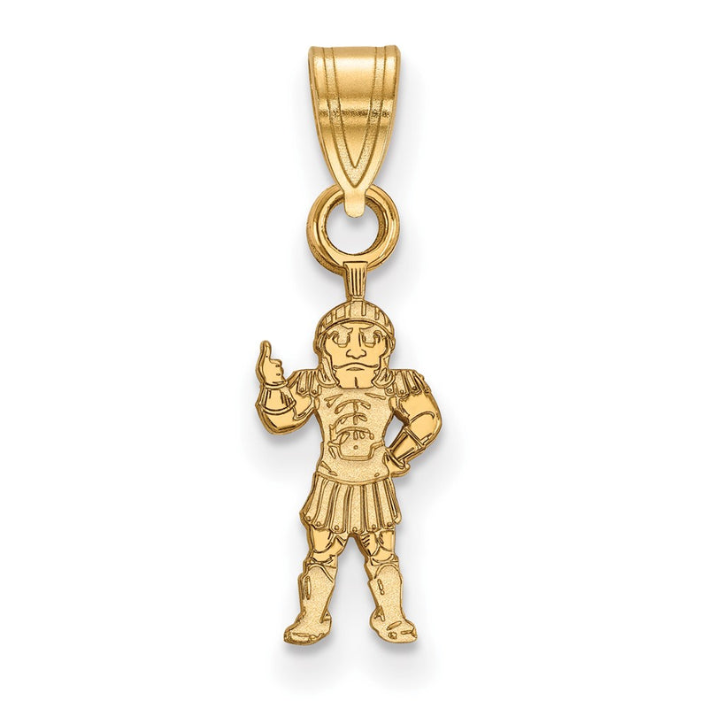 Gold Plated Sterling Silver Logoart Michigan State University Spartan Small Pendant
