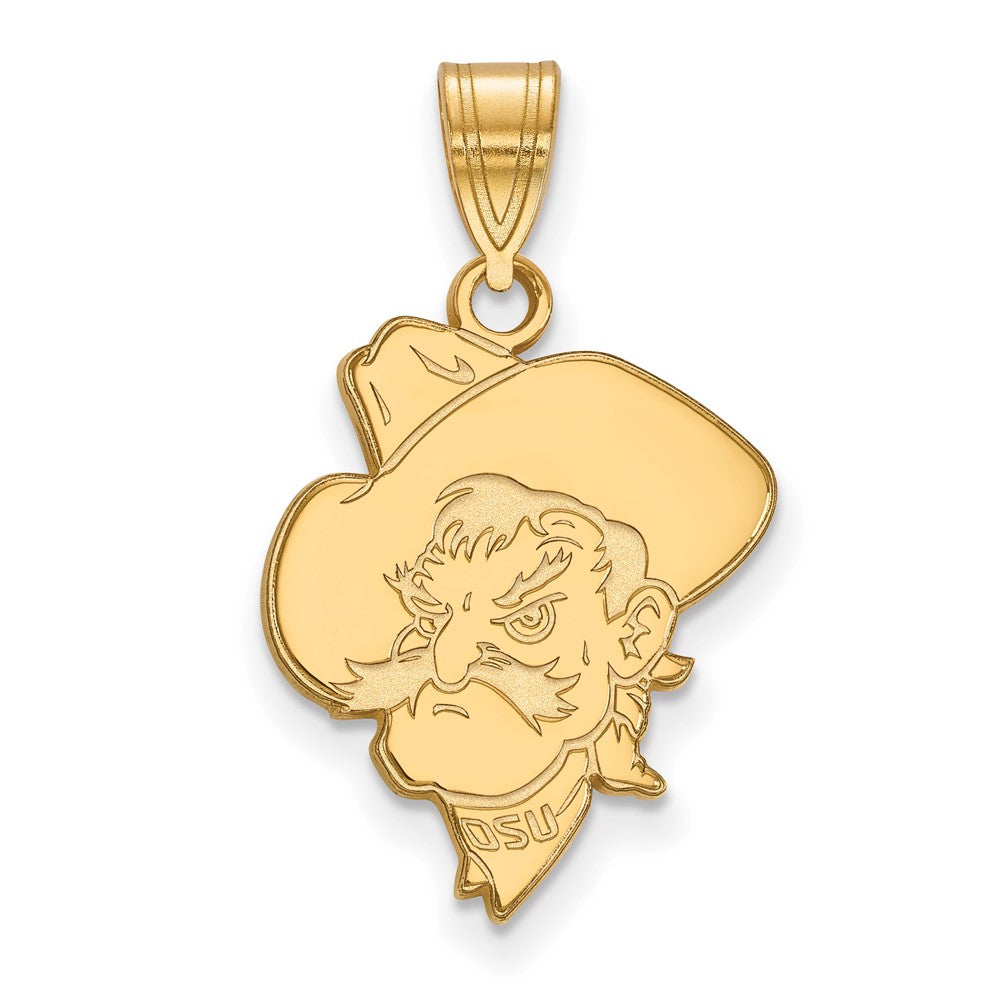 14K Yellow Gold Logoart Oklahoma State University Cowboy Large Pendant