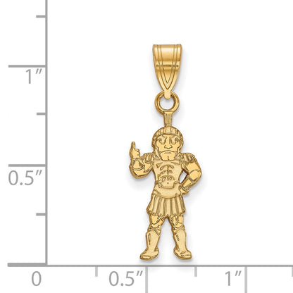 14K Yellow Gold Logoart Michigan State University Spartan Large Pendant