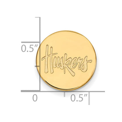 14K Yellow Gold Gold LogoArt University of Nebraska Huskers Lapel Pin