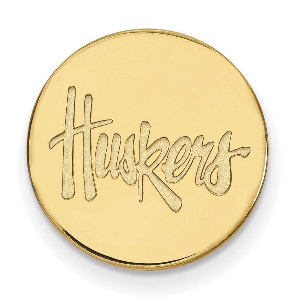 14K Yellow Gold Gold LogoArt University of Nebraska Huskers Lapel Pin