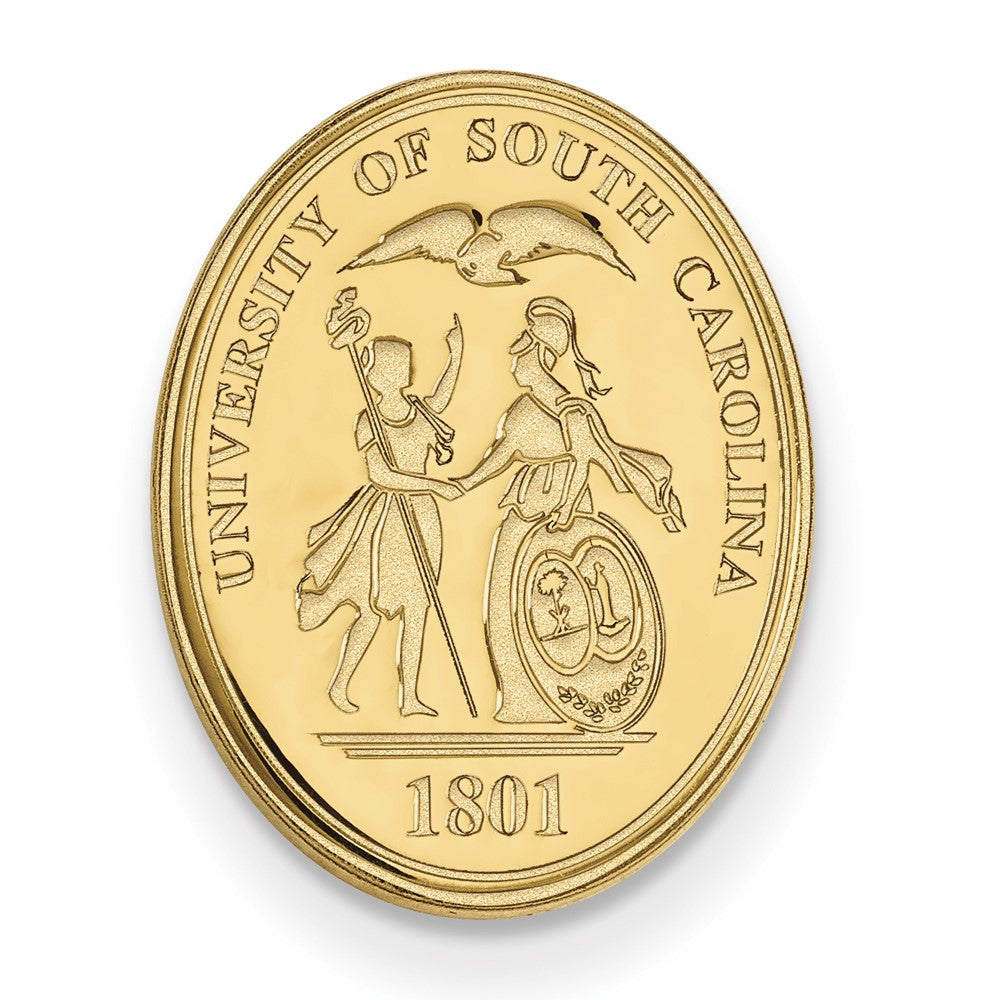 14K Yellow Gold Gold LogoArt University of South Carolina Crest Lapel Pin