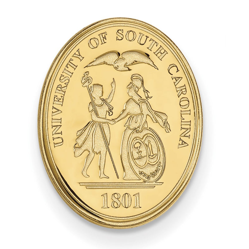 14K Yellow Gold Gold LogoArt University of South Carolina Crest Lapel Pin
