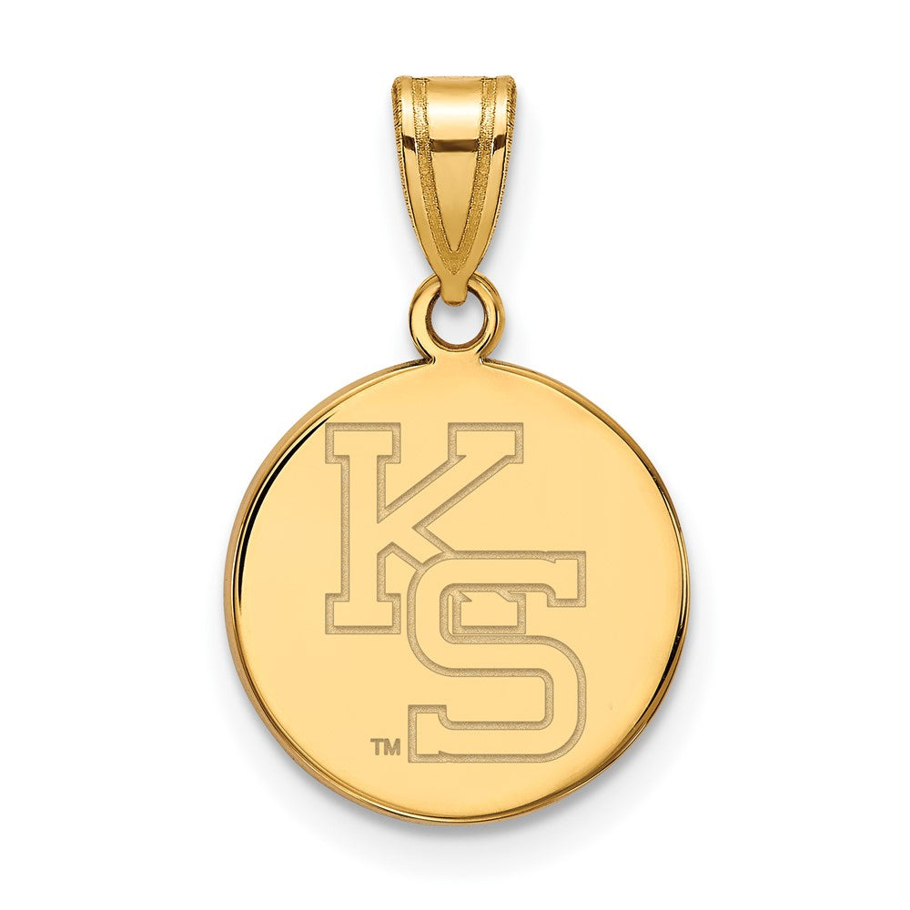 10K Yellow Gold Logoart Kansas State University K S Medium Pendant