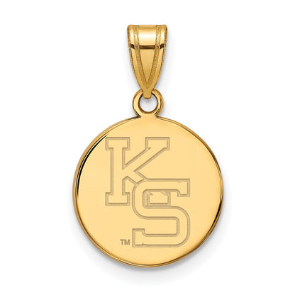 10K Yellow Gold Logoart Kansas State University K S Medium Pendant
