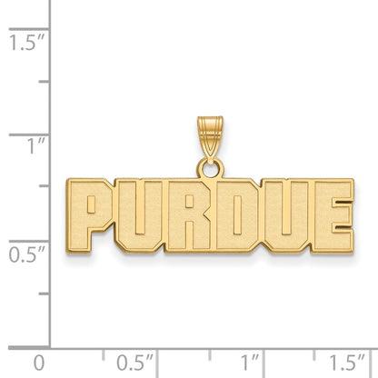10K Yellow Gold Logoart Purdue University Block Type Small Pendant