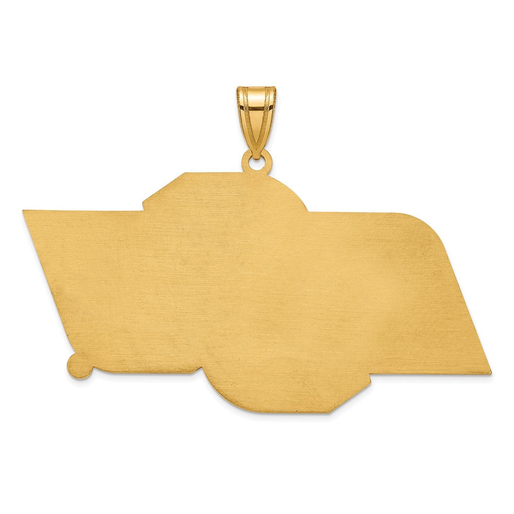 Gold Plated Sterling Silver Logoart Oklahoma State University O S U Extra Large Pendant