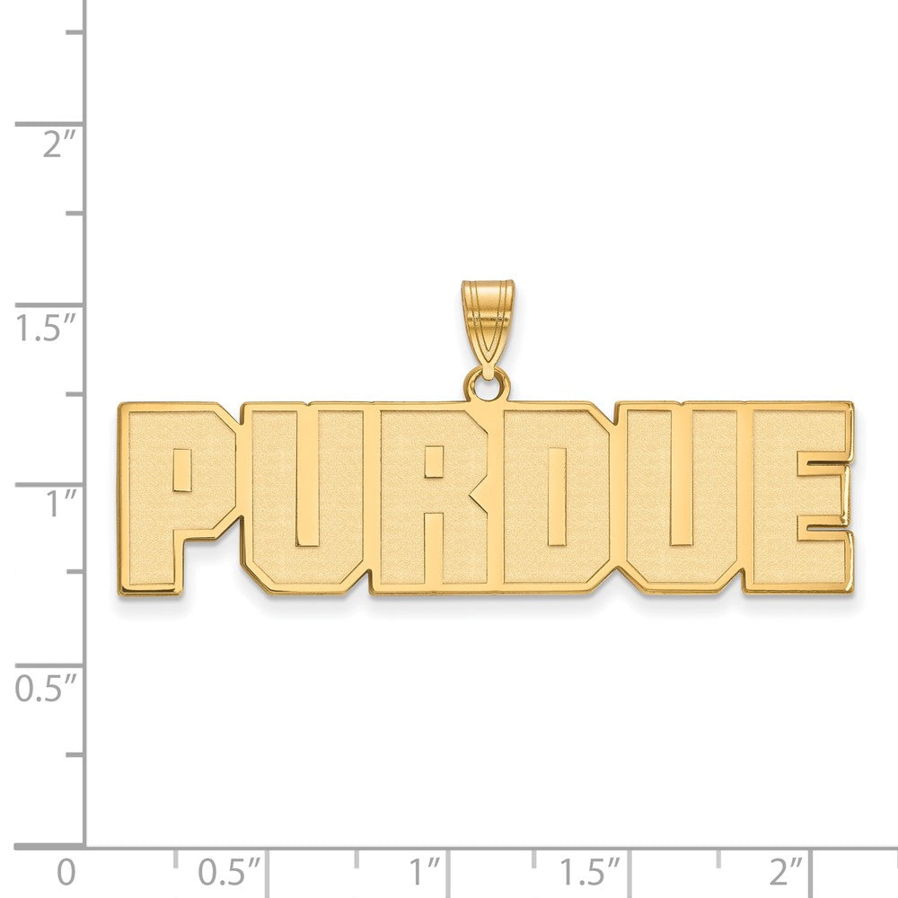 14K Yellow Gold Logoart Purdue University Block Type Large Pendant