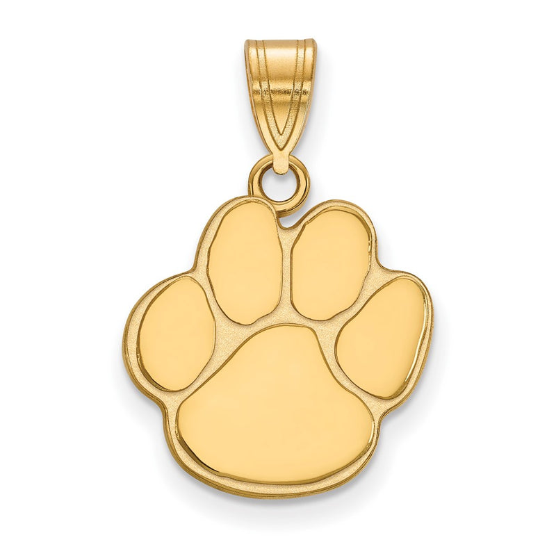 Gold Plated Sterling Silver Logoart Auburn University Tiger Paw Medium Pendant