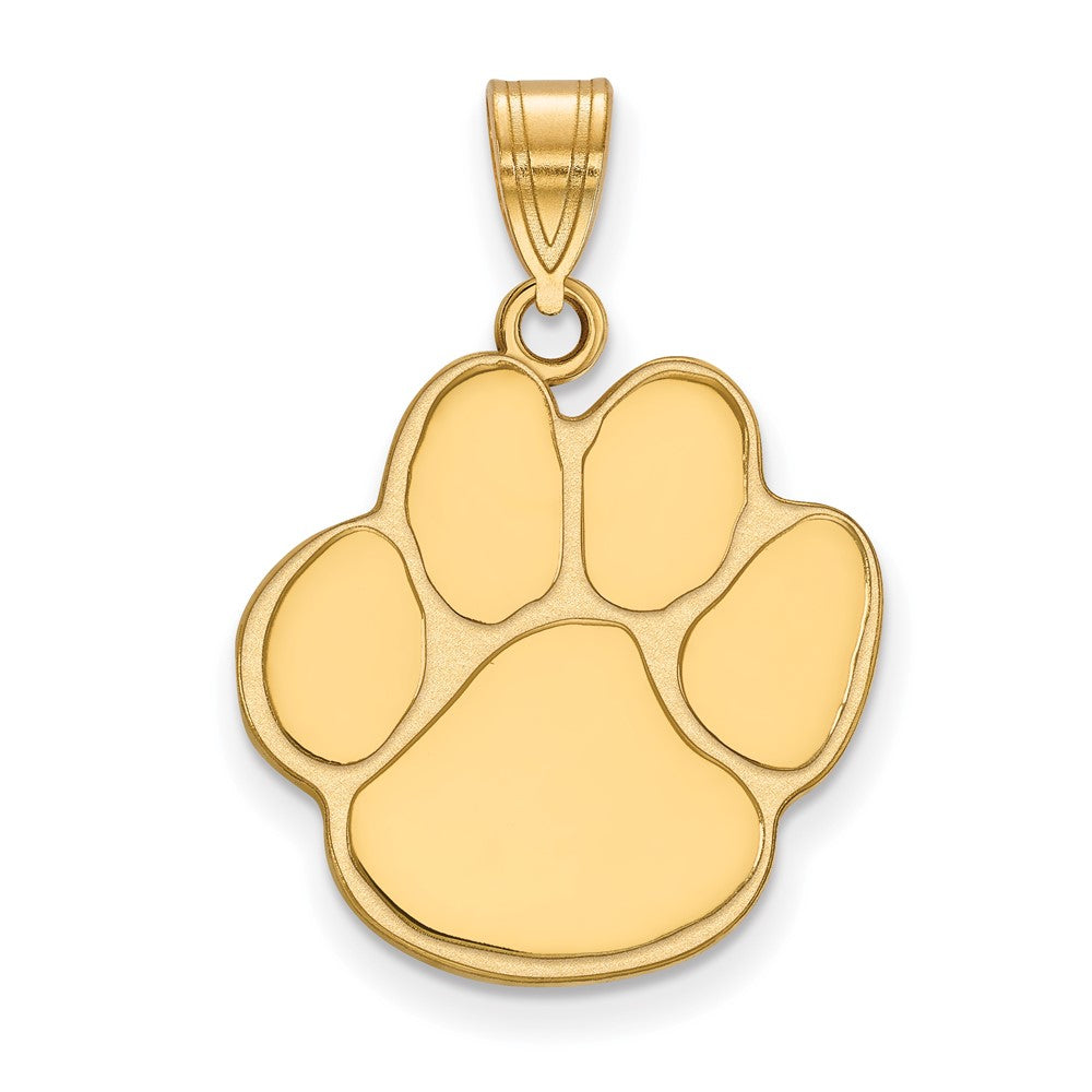 Gold Plated Sterling Silver Logoart Auburn University Tiger Paw Large Pendant