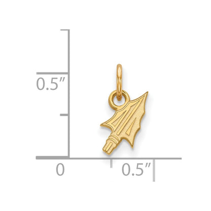 14K Yellow Gold Logoart Florida State University Arrow Extra Small Pendant