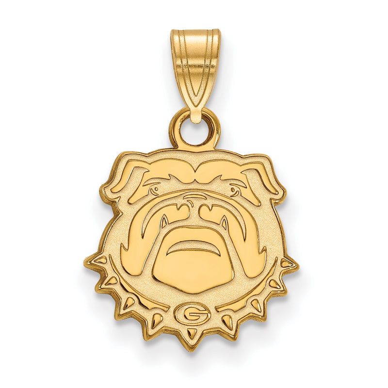 10K Yellow Gold Logoart University Of Georgia Bulldog Small Pendant