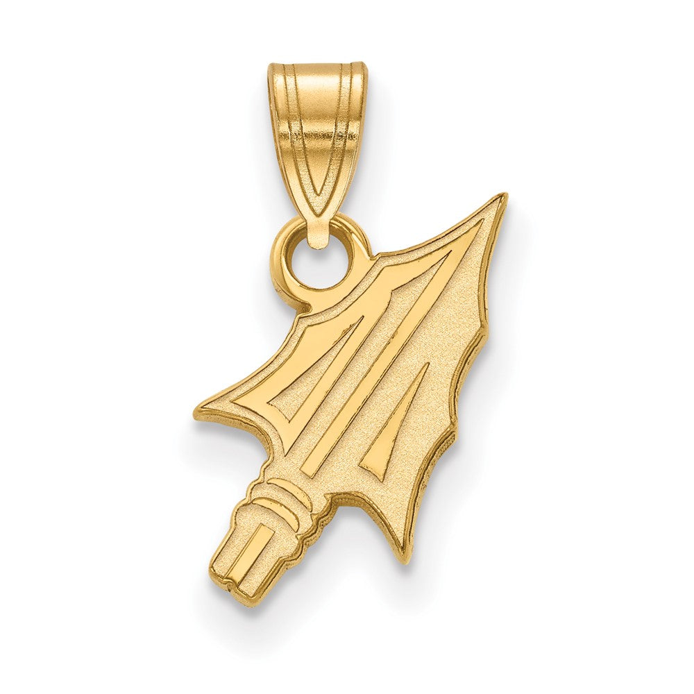 14K Yellow Gold Logoart Florida State University Arrow Small Pendant