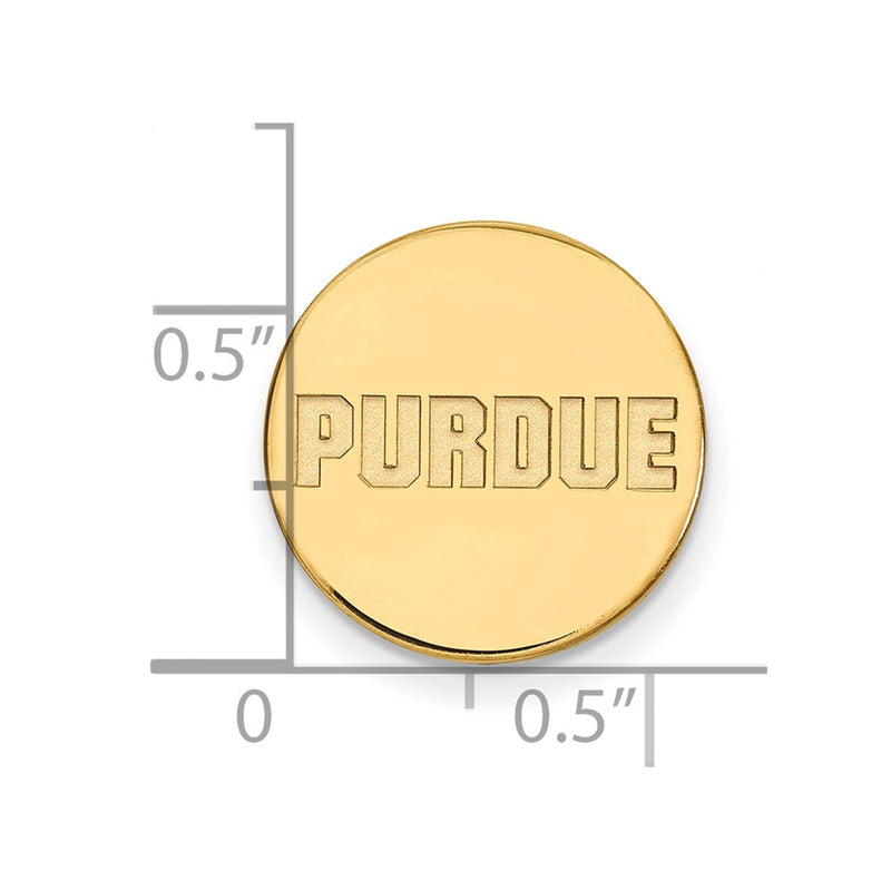 14K Yellow Gold Gold LogoArt Purdue University Block Type Lapel Pin