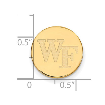 14K Yellow Gold Gold LogoArt Wake Forest University W-F Lapel Pin