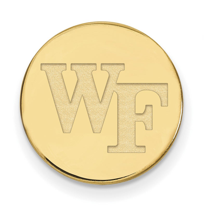 14K Yellow Gold Gold LogoArt Wake Forest University W-F Lapel Pin