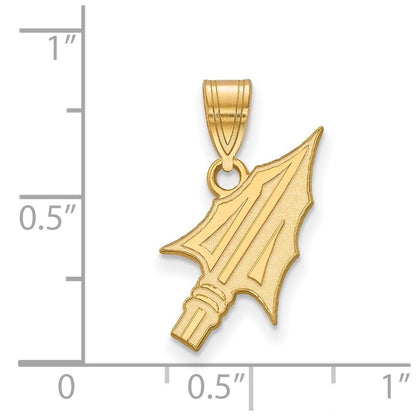 10K Yellow Gold Logoart Florida State University Arrow Medium Pendant