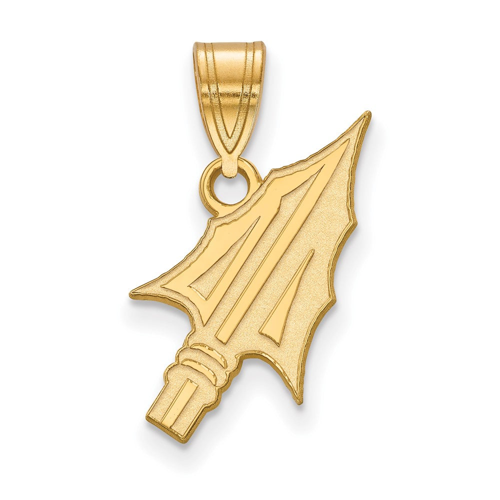 14K Yellow Gold Logoart Florida State University Arrow Medium Pendant