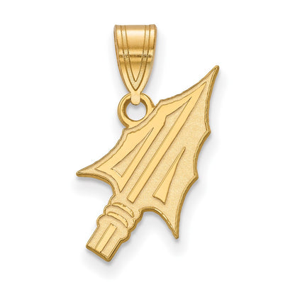 14K Yellow Gold Logoart Florida State University Arrow Medium Pendant
