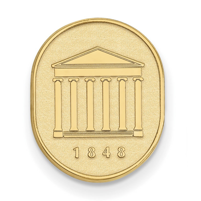 14K Yellow Gold Gold LogoArt University of Mississippi 1848 Crest Lapel Pin