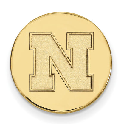14K Yellow Gold Gold LogoArt University of Nebraska Letter N Disc Lapel Pin