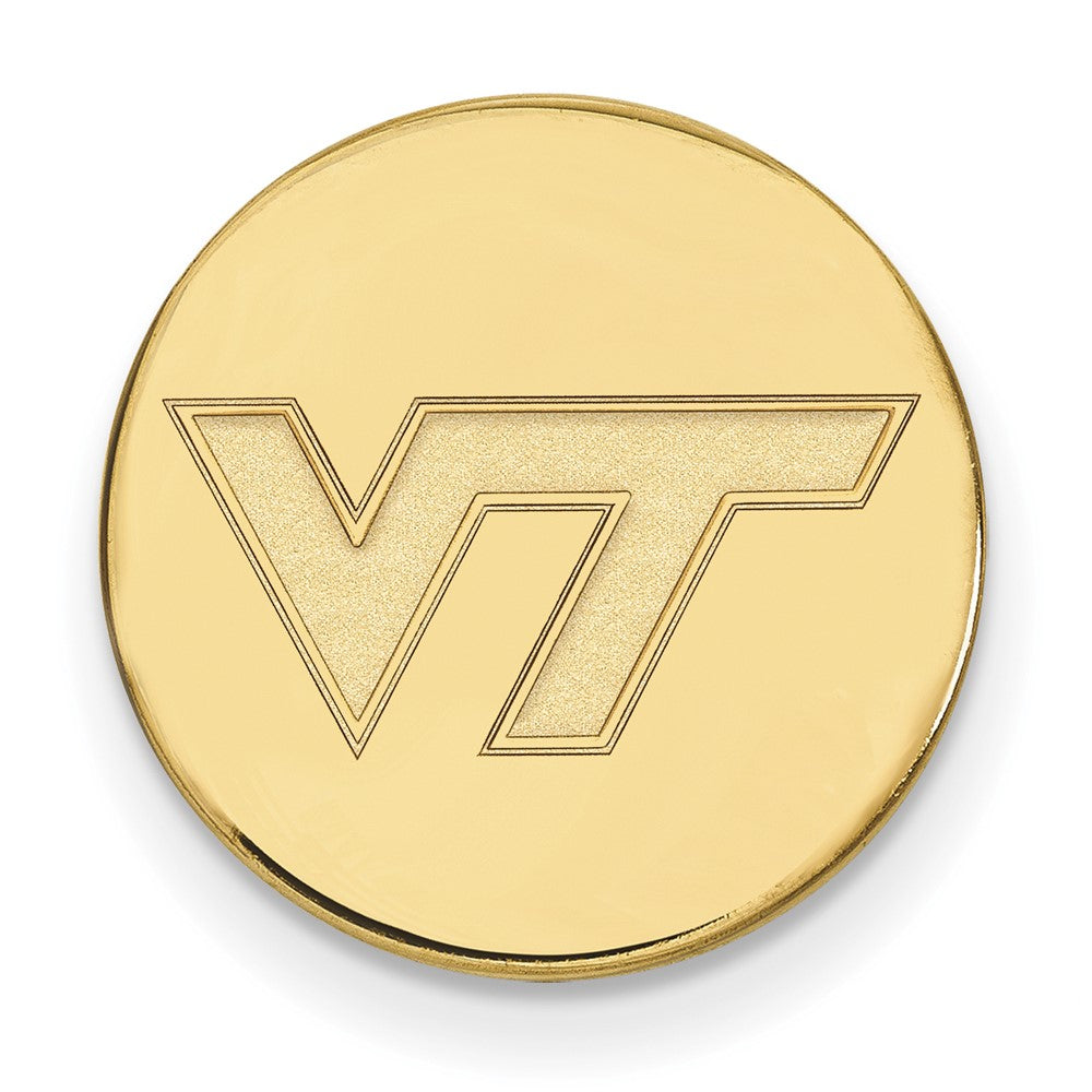 14K Yellow Gold Gold LogoArt Virginia Tech V-T Lapel Pin