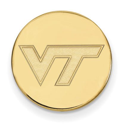 14K Yellow Gold Gold LogoArt Virginia Tech V-T Lapel Pin