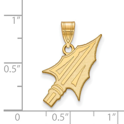 Gold Plated Sterling Silver Logoart Florida State University Arrow Large Pendant