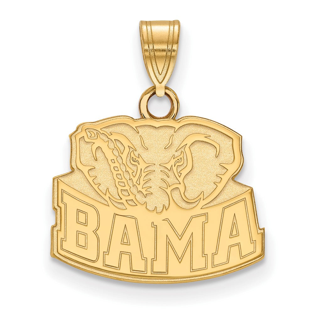 Gold Plated Sterling Silver Logoart University Of Alabama Elephant Small Pendant