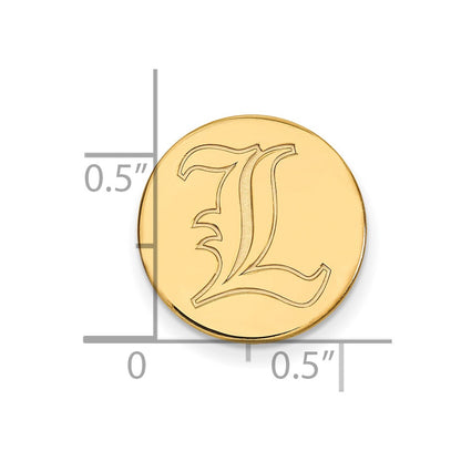14K Yellow Gold Gold LogoArt University of Louisville Letter L Lapel Pin