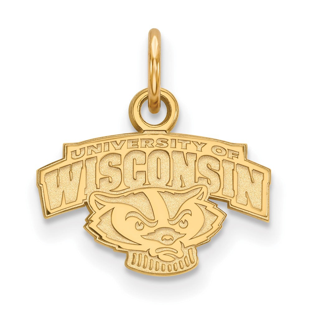14K Yellow Gold Logoart University Of Wisconsin Extra Small Pendant