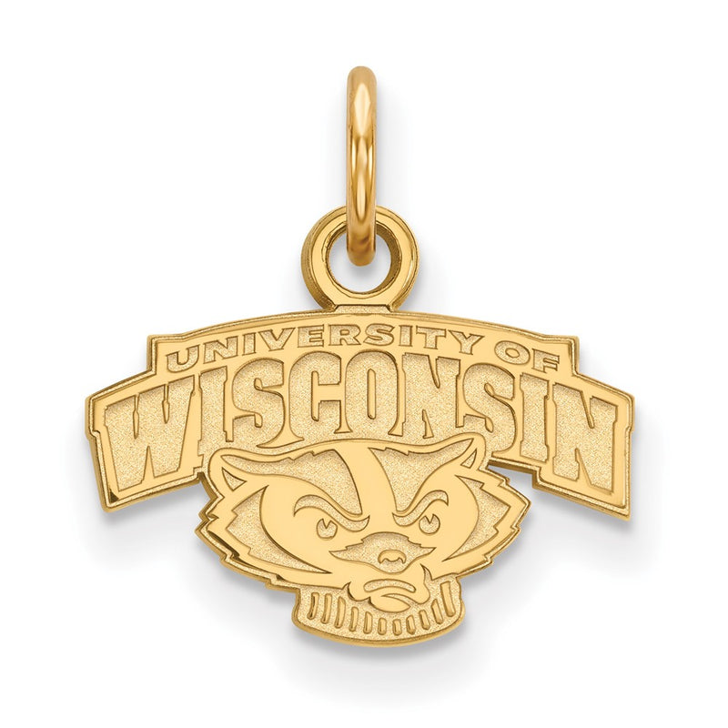 14K Yellow Gold Logoart University Of Wisconsin Extra Small Pendant