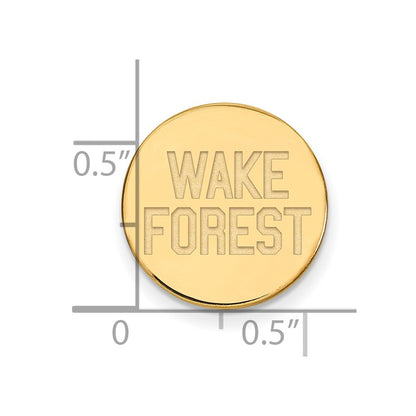 14K Yellow Gold Gold LogoArt Wake Forest University W-F Deacon Lapel Pin