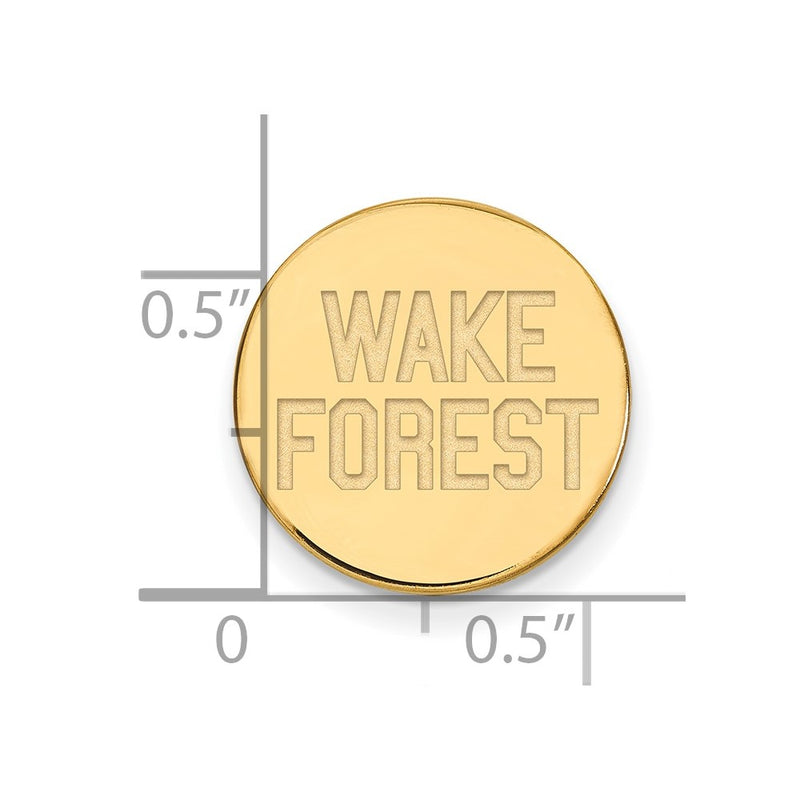 14K Yellow Gold Gold LogoArt Wake Forest University W-F Deacon Lapel Pin