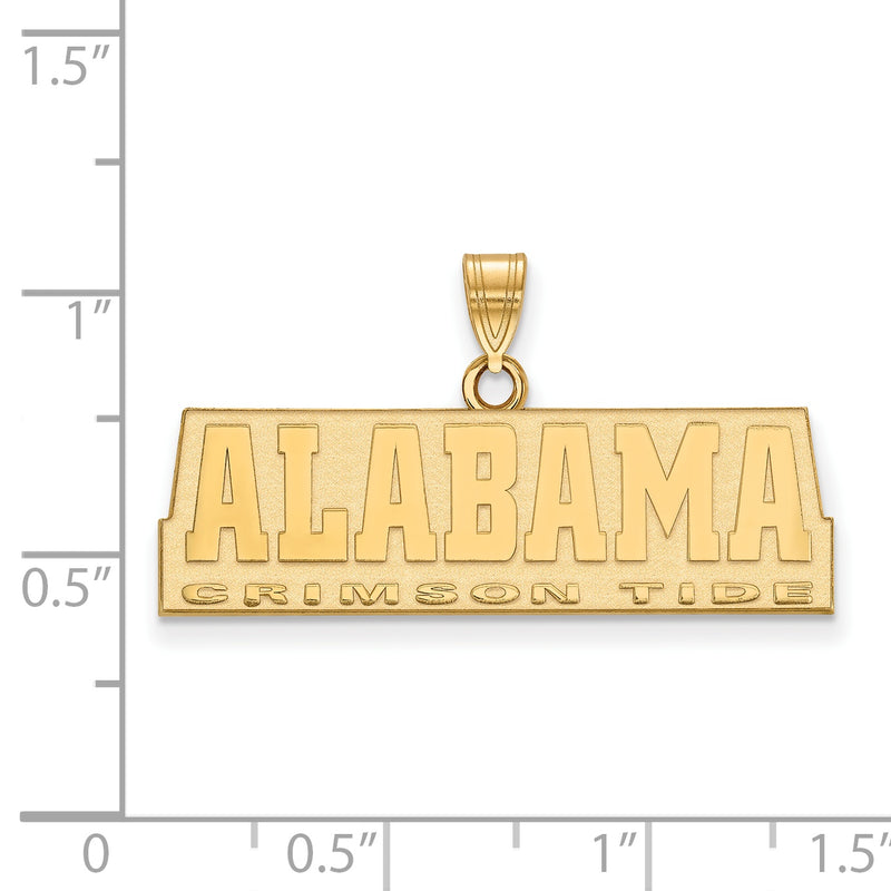 10K Yellow Gold Logoart University Of Alabama Crimson Tide Medium Pendant