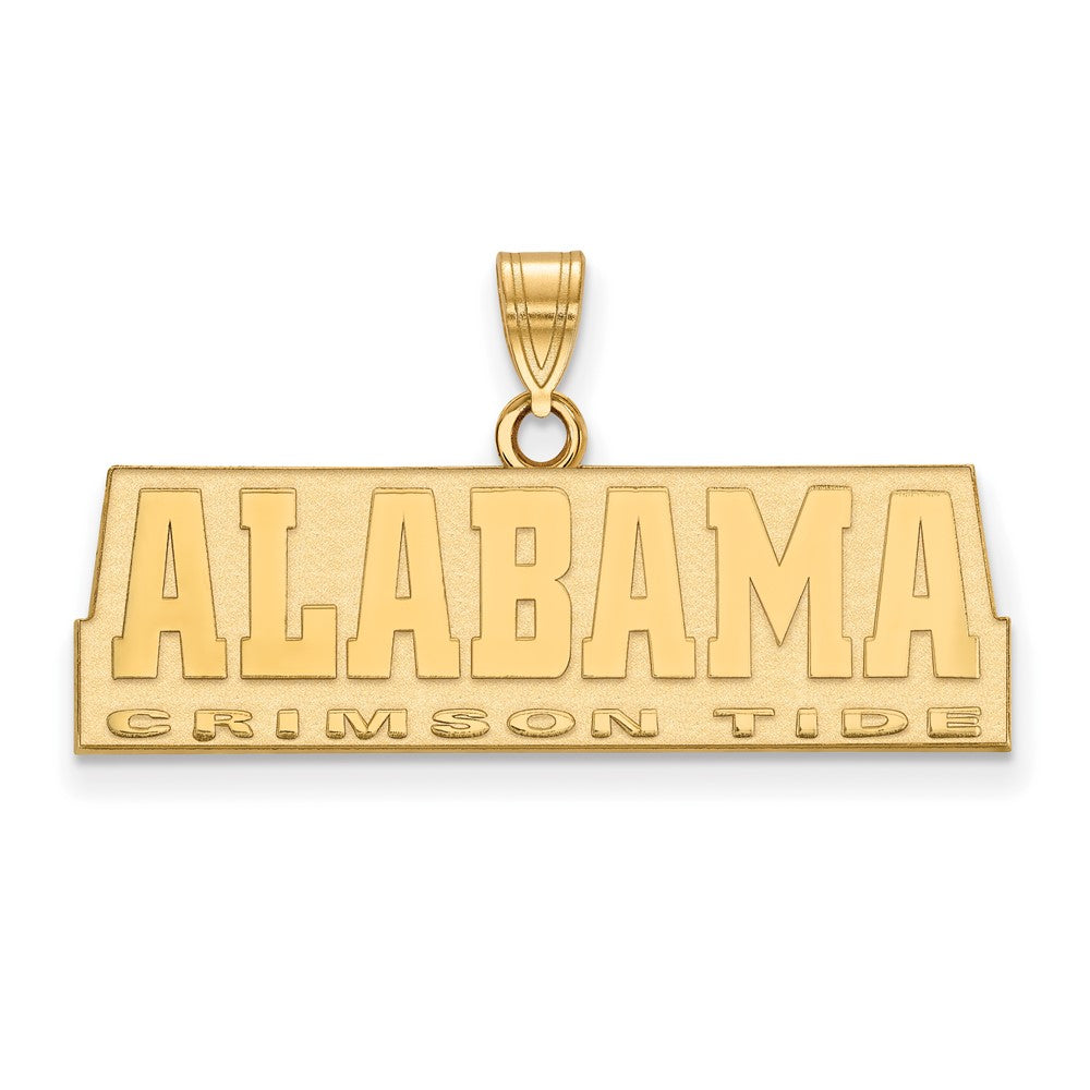Gold Plated Sterling Silver Logoart University Of Alabama Crimson Tide Medium Pendant