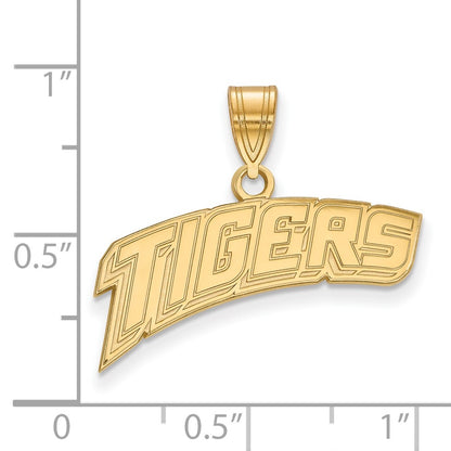10K Yellow Gold Logoart Louisiana State University Tigers Medium Pendant