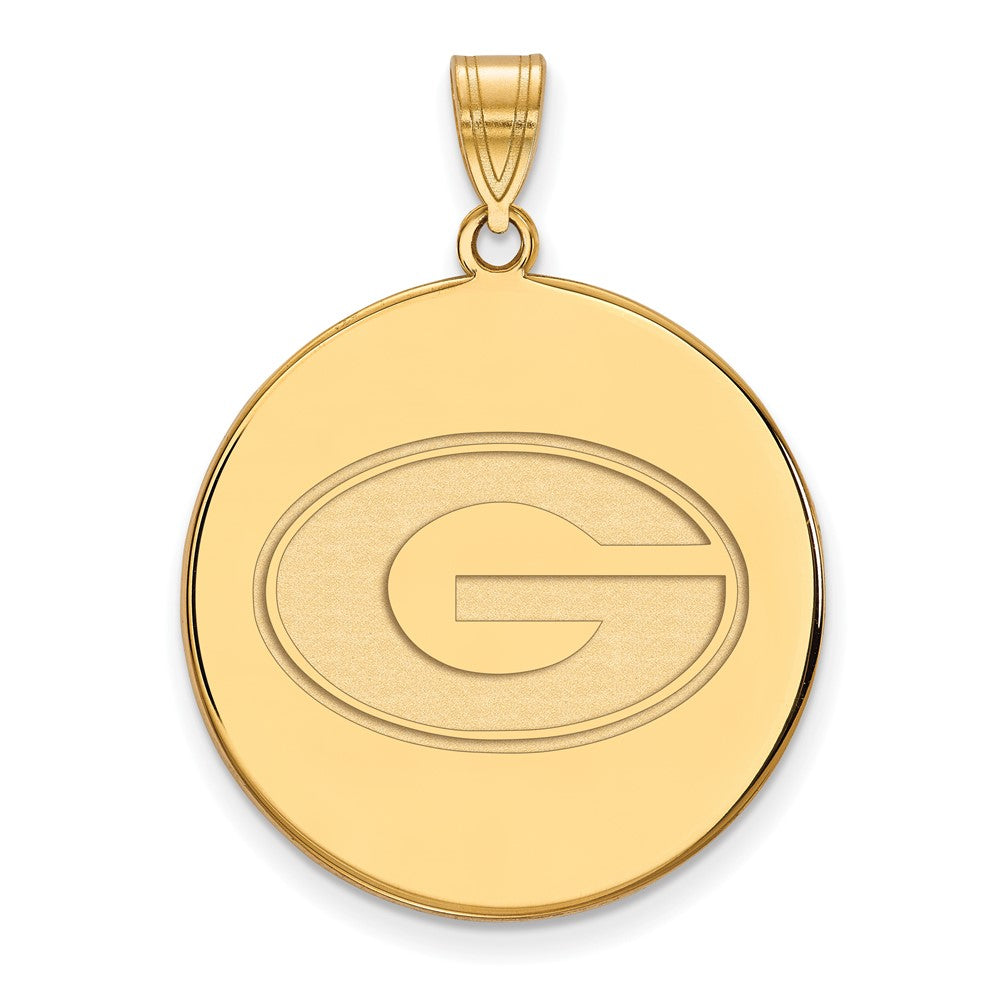 10K Yellow Gold Logoart University Of Georgia Letter G Extra Large Disc Pendant