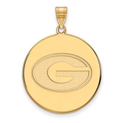 10K Yellow Gold Logoart University Of Georgia Letter G Extra Large Disc Pendant