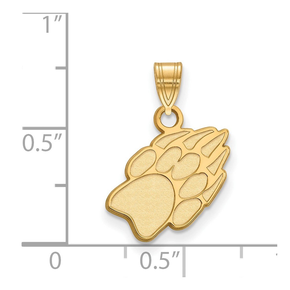 10K Yellow Gold Logoart University Of Wisconsin Paw Print Small Pendant