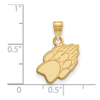 10K Yellow Gold Logoart University Of Wisconsin Paw Print Small Pendant