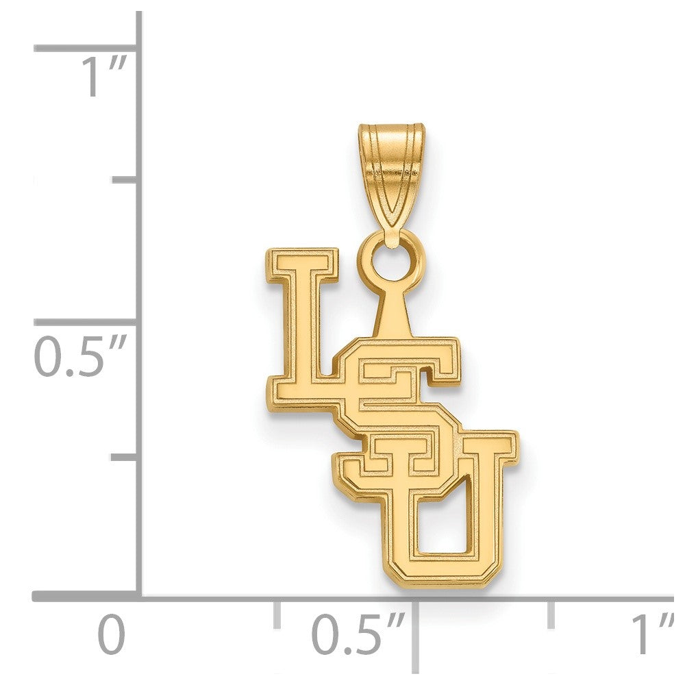 Gold Plated Sterling Silver Logoart Louisiana State University L S U Small Pendant