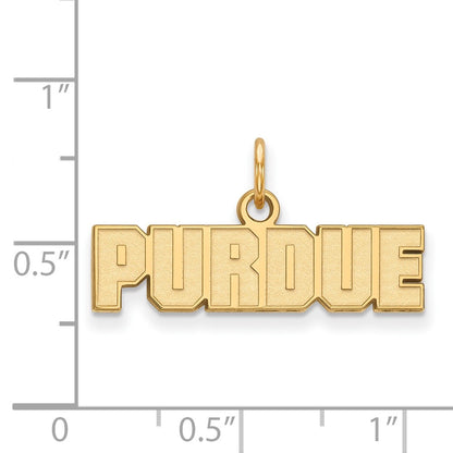 14K Yellow Gold Logoart Purdue University Block Type Extra Small Pendant